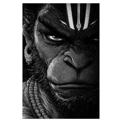 Smeeps Lord Hanuman Wall Poster Pack of 10 – A4 Size (8.27 × 11.69 Inches) | 300 GSM Thick Art Paper | Non-Gumming (No Adhesive) | High-Quality Spiritual & Mythology Prints