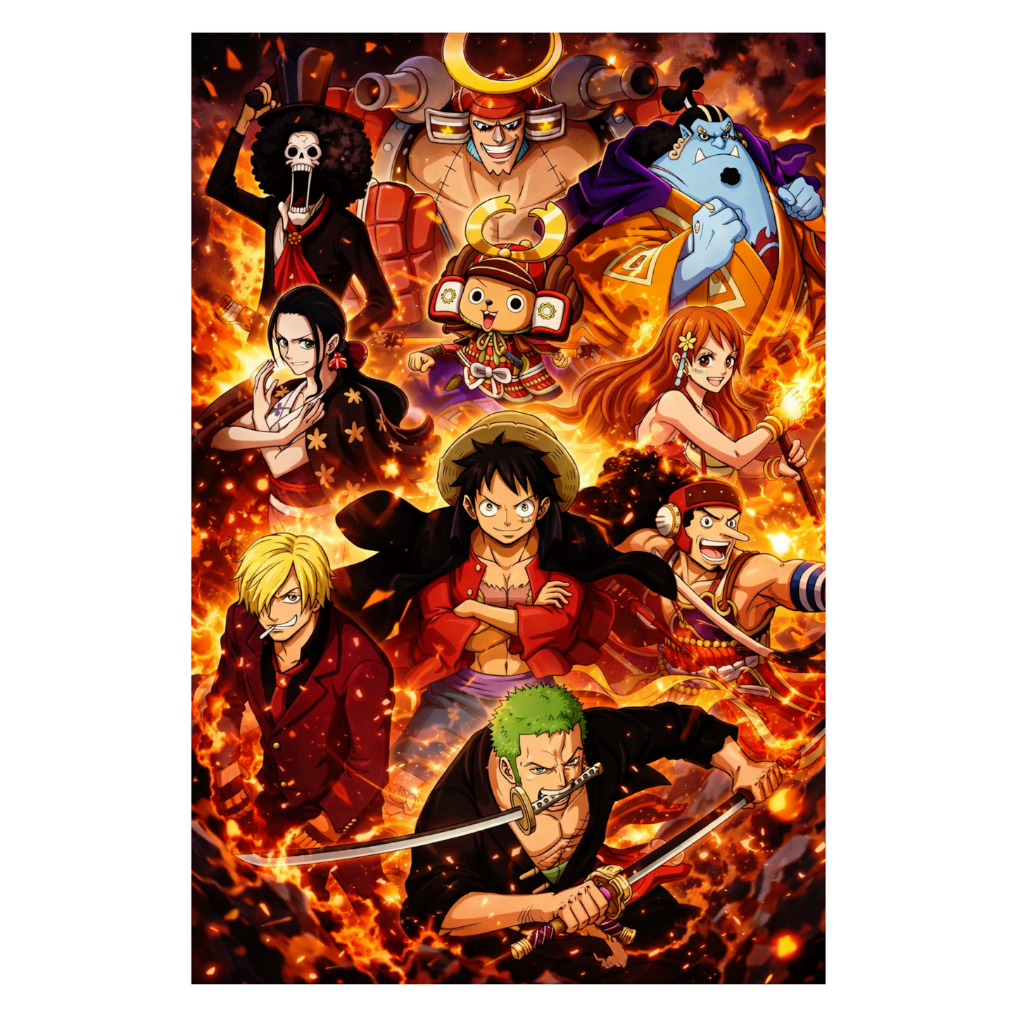 Smeeps Anime One Piece A4 Wall Poster Set – 29.7 × 21 cm (11.69 × 8.27 Inch) Premium Art Print | 300 GSM Thick Paper | NOT GUMMING | Waterproof UV Resistant Wash Proof | Pack of 10