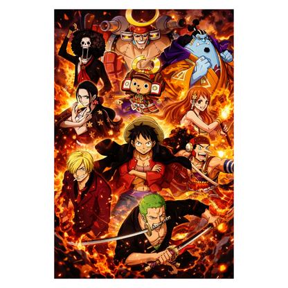 Smeeps Anime One Piece A4 Wall Poster Set – 29.7 × 21 cm (11.69 × 8.27 Inch) Premium Art Print | 300 GSM Thick Paper | NOT GUMMING | Waterproof UV Resistant Wash Proof | Pack of 10