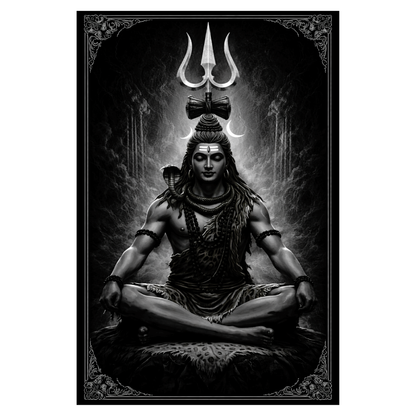 Smeeps Lord Shiva A4 Wall Poster Set – 29.7 × 21 cm (11.69 × 8.27 Inch) Premium Art Print | 300 GSM Thick Paper | NOT GUMMING | Waterproof UV Resistant Wash Proof | Pack of 10