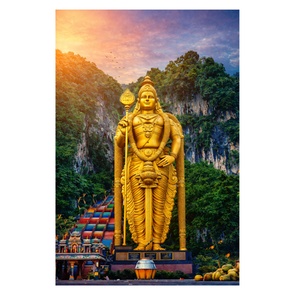 Smeeps Lord Murugan A4 Wall Poster Set – 29.7 × 21 cm (11.69 × 8.27 Inch) Premium Art Print | 300 GSM Thick Paper | NOT GUMMING | Waterproof UV Resistant Wash Proof | Pack of 10