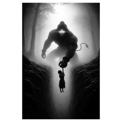 Smeeps Lord Hanuman Wall Poster Pack of 10 – A4 Size (8.27 × 11.69 Inches) | 300 GSM Thick Art Paper | Non-Gumming (No Adhesive) | High-Quality Spiritual & Mythology Prints