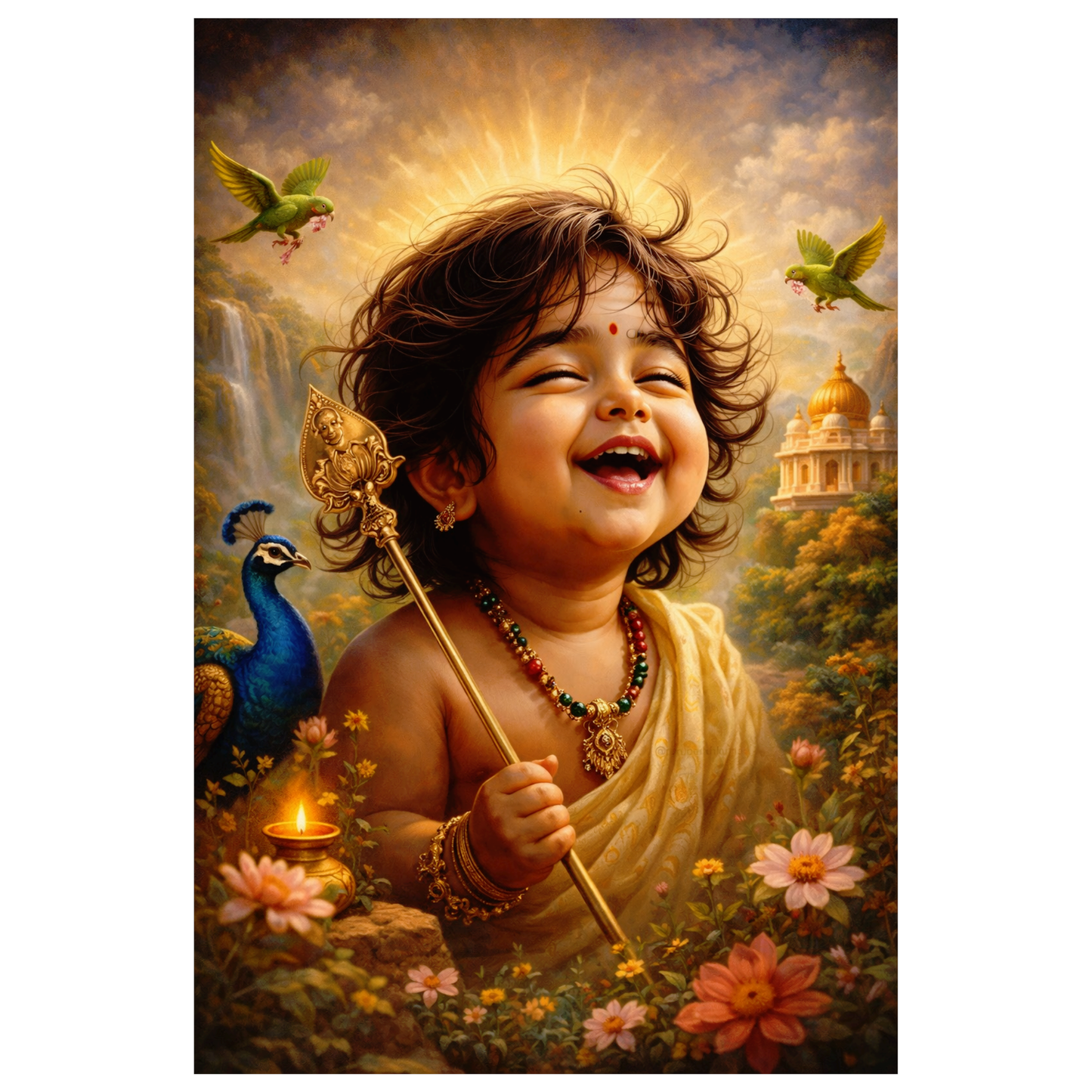 Smeeps Lord Murugan A4 Wall Poster Set – 29.7 × 21 cm (11.69 × 8.27 Inch) Premium Art Print | 300 GSM Thick Paper | NOT GUMMING | Waterproof UV Resistant Wash Proof | Pack of 10