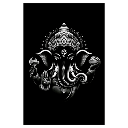 Smeeps Lord Ganesha A4 Wall Poster Set – 29.7 × 21 cm (11.69 × 8.27 Inch) Premium Art Print | 300 GSM Thick Paper | NOT GUMMING | Waterproof UV Resistant Wash Proof | Pack of 10