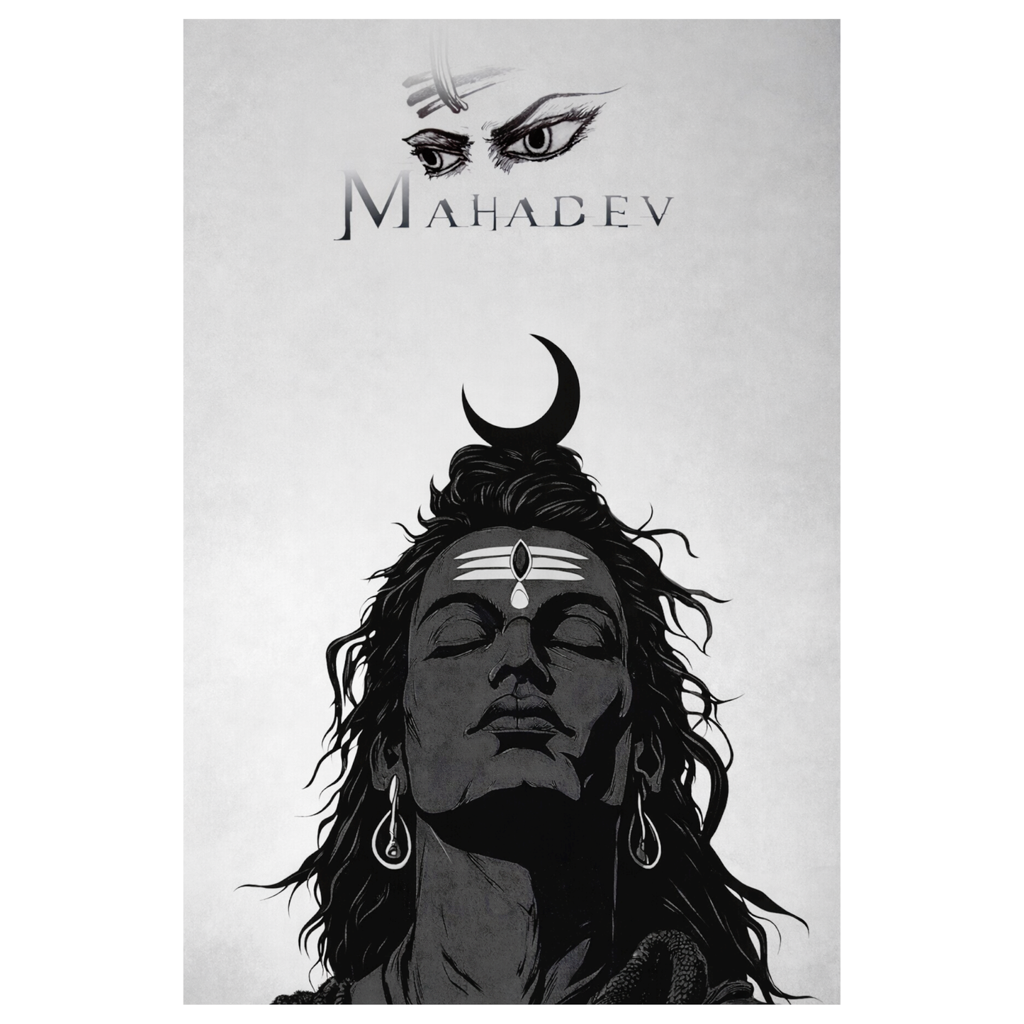 Smeeps Lord Shiva A4 Wall Poster Set – 29.7 × 21 cm (11.69 × 8.27 Inch) Premium Art Print | 300 GSM Thick Paper | NOT GUMMING | Waterproof UV Resistant Wash Proof | Pack of 10