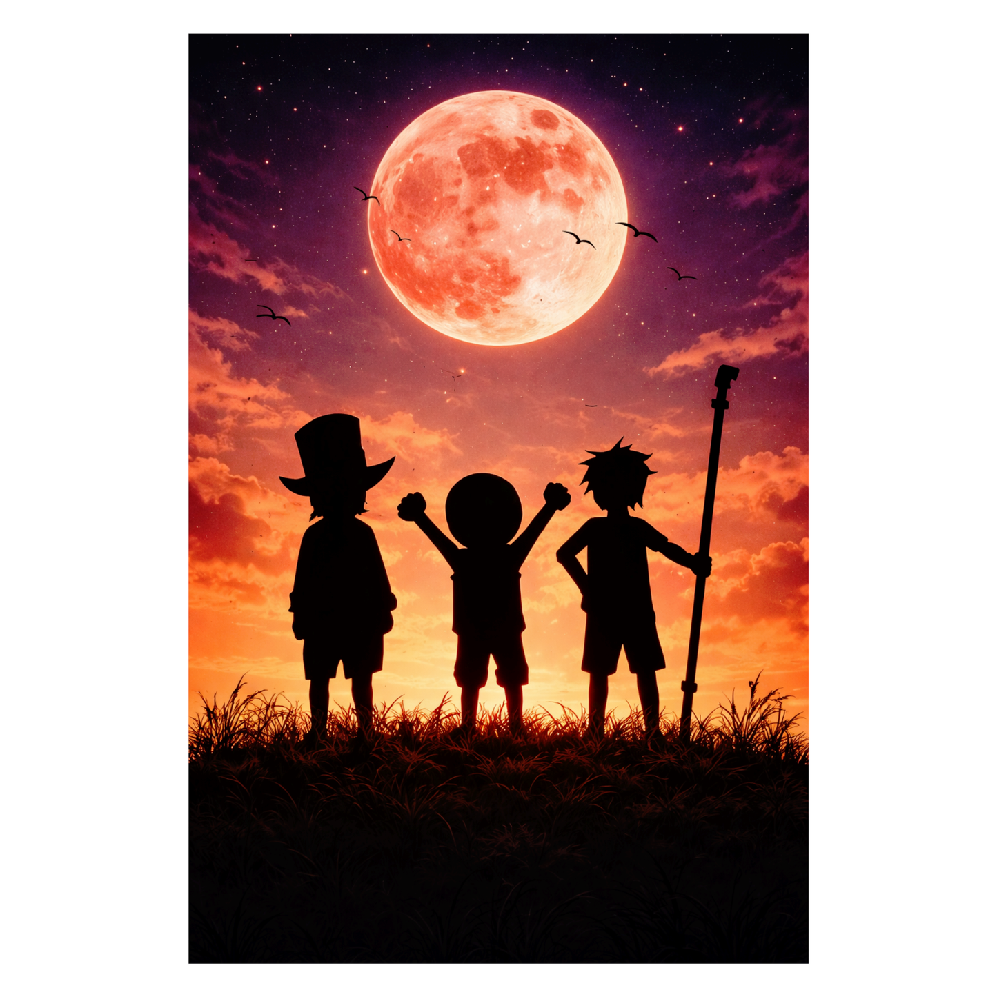 Smeeps Anime One Piece A4 Wall Poster Set – 29.7 × 21 cm (11.69 × 8.27 Inch) Premium Art Print | 300 GSM Thick Paper | NOT GUMMING | Waterproof UV Resistant Wash Proof | Pack of 10