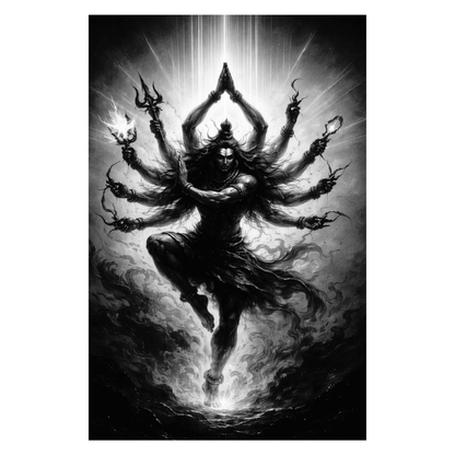 Smeeps Lord Shiva A4 Wall Poster Set – 29.7 × 21 cm (11.69 × 8.27 Inch) Premium Art Print | 300 GSM Thick Paper | NOT GUMMING | Waterproof UV Resistant Wash Proof | Pack of 10
