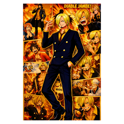 Smeeps Anime One Piece A4 Wall Poster Set – 29.7 × 21 cm (11.69 × 8.27 Inch) Premium Art Print | 300 GSM Thick Paper | NOT GUMMING | Waterproof UV Resistant Wash Proof | Pack of 10
