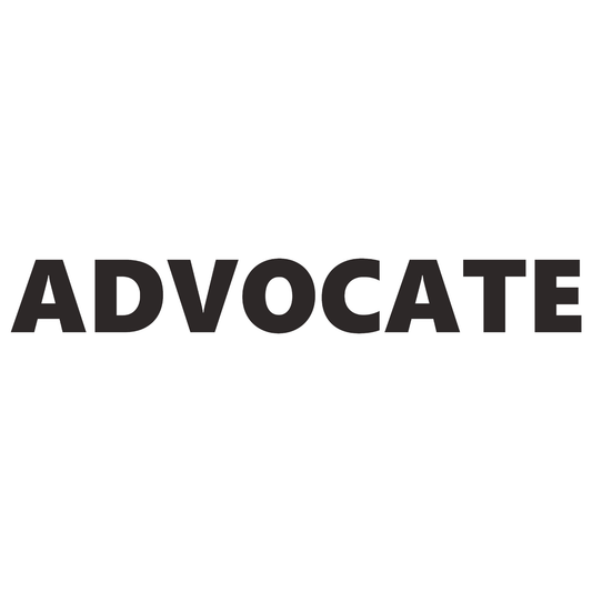 Smeeps ADVOCATE Sticker – 3 x 22.84 cm Professional Car & Bike Decal | Bold Black Lettering | Waterproof & Durable Vinyl