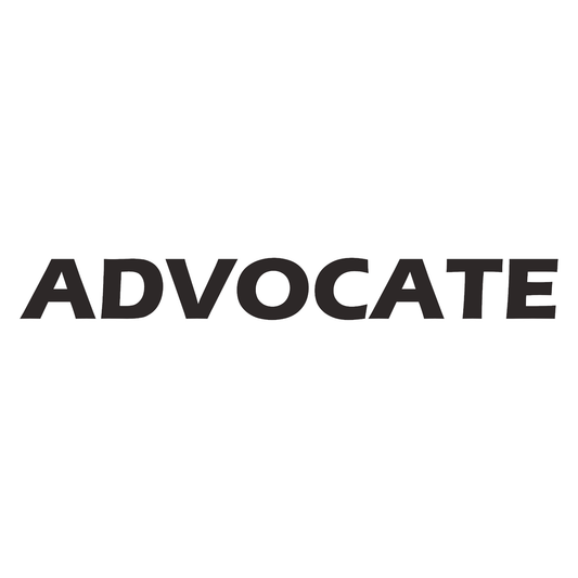 Smeeps ADVOCATE Sticker – 26 cm x 3 cm Professional Car & Bike Decal | Bold Black Lettering | Waterproof & Durable Vinyl