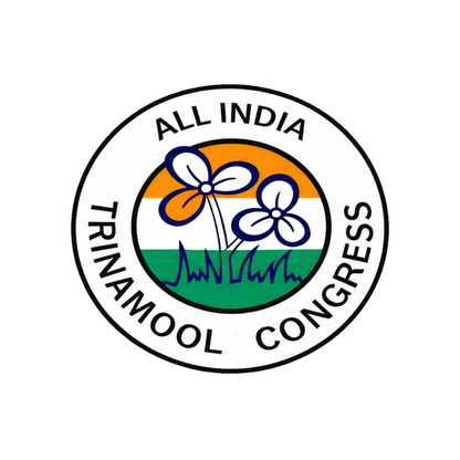 Smeeps All India Trinamool Congress Logo Round Sticker – 10.16 cm / 4 Inch Car & Bike Vinyl Decal | AITC Party Emblem | Waterproof & UV Resistant