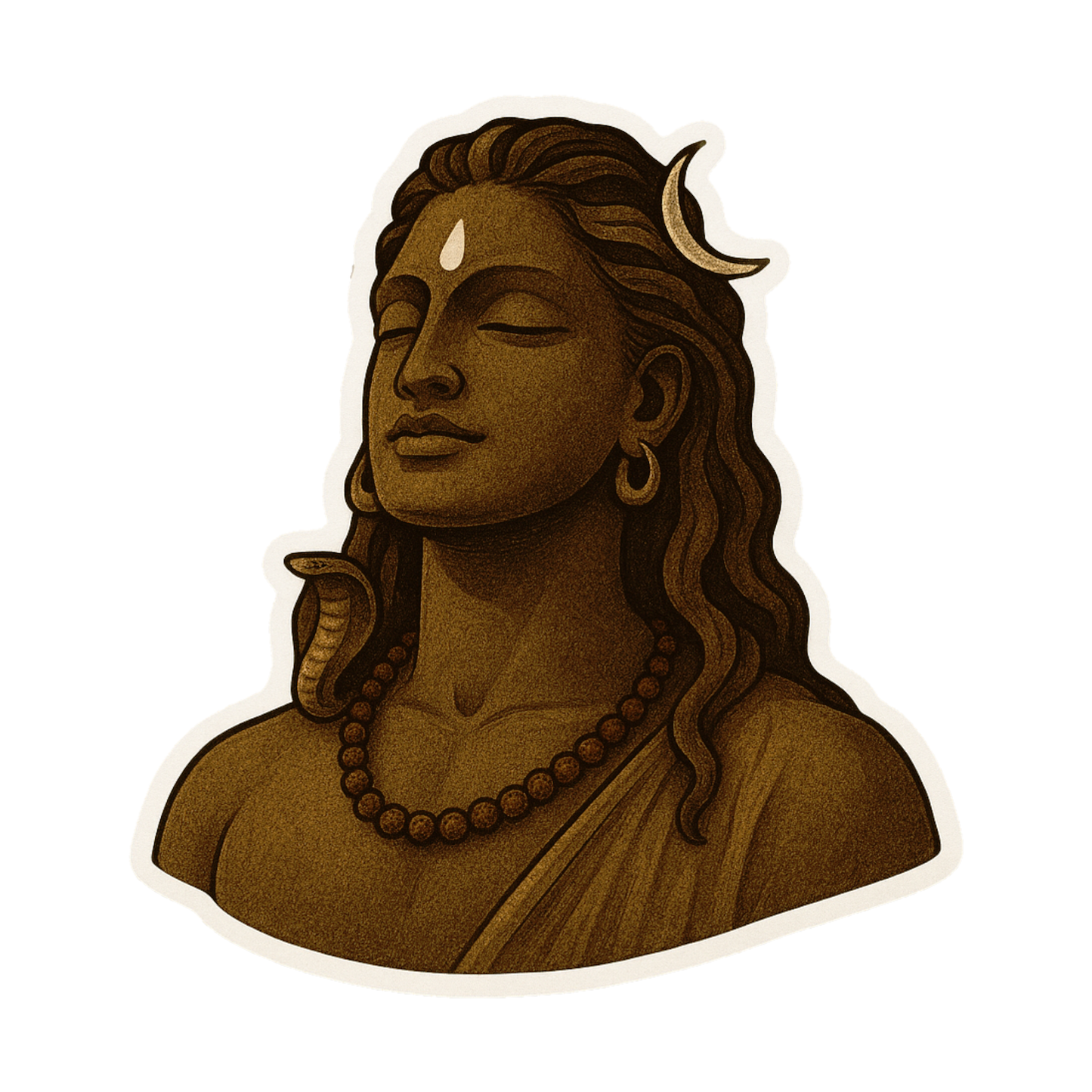 Smeeps Adiyogi Shiva Car Sticker – 10.16 x 9.4 cm Spiritual Mahadev Decal | Waterproof & UV-Proof Vinyl for Car, Bike