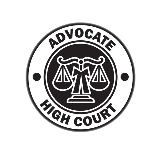 Smeeps Advocate High Court Sticker – Legal Emblem Round Design – 11.5 x 11.5 cm | Waterproof & Professional Vinyl Decal for Car, Office