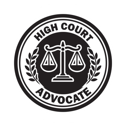 Smeeps High Court Advocate Round Emblem Sticker – Legal Symbol Design – 11.5 x 11.5 cm | Waterproof Vinyl for Cars, Office Doors
