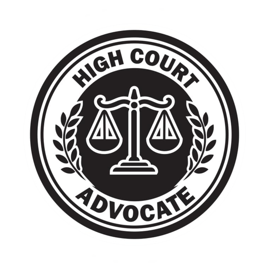 Smeeps High Court Advocate Round Emblem Sticker – Legal Symbol Design – 11.5 x 11.5 cm | Waterproof Vinyl for Cars, Office Doors