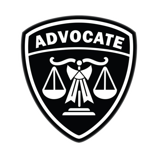 Smeeps Advocate Car Sticker – Shield Design with Justice Scale – 10.5 x 11.5 cm | Waterproof Vinyl for Advocate Car Display