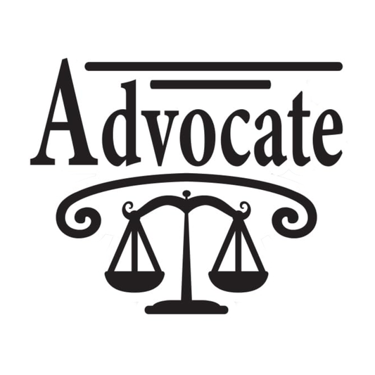 Smeeps Advocate Car Sticker – Text & Scales Design – 12 x 10 cm | Premium Vinyl Decal for Cars