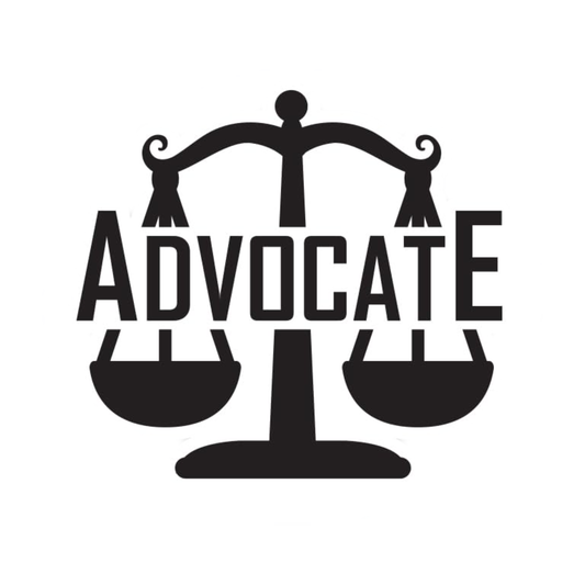 Smeeps Advocate Car Sticker – 12 x 11 cm | Bold Scales & Text Design Vinyl Decal for Cars