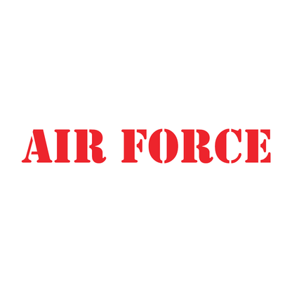 Smeeps Air Force Sticker – 21.6 x 3 cm Car & Bike Vinyl Decal | Bold Red Military Text Design | Waterproof & Durable