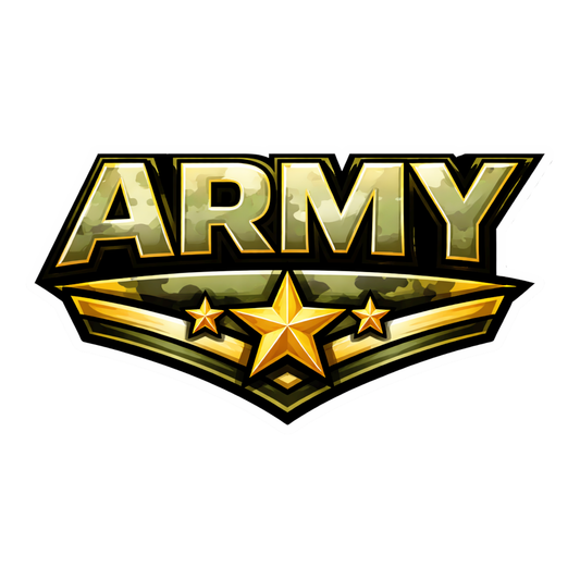 Smeeps ARMY Logo Sticker – 11.43 cm (4.5 Inch) Military Style Vinyl Decal | Waterproof UV Resistant Car & Bike Sticker