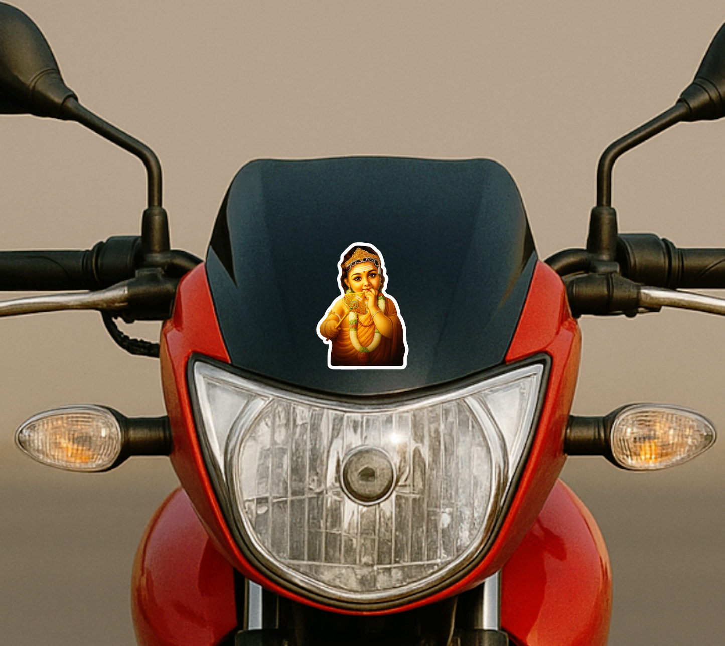 Smeeps Baby Murugan Sticker – 10.16 x 7.12 cm Car & Bike Vinyl Decal | Divine Hindu God Design | Waterproof & Fade-Resistant