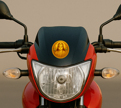 Smeeps Lord Murugan Golden Theme Sticker – 7.62 x 7.62 cm Car & Bike Vinyl Decal | Divine God Artwork | Waterproof & UV-Resistant Design