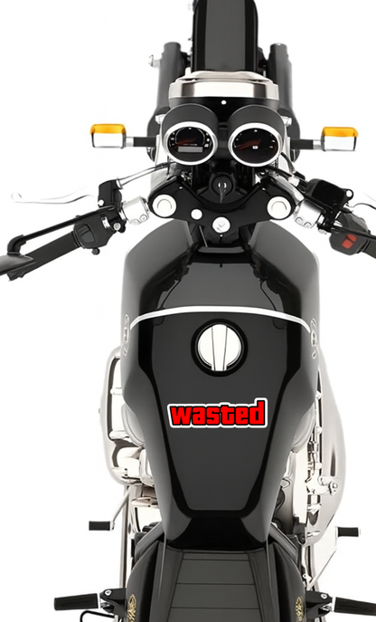 Smeeps Wasted Sticker – 12.7 x 3.81 cm Car & Bike Vinyl Decal | Bold Red Typography Design | Waterproof & Durable