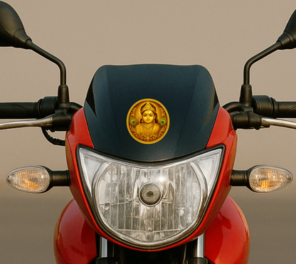 Smeeps Bala Murugan Golden Sticker – 7.62 x 7.62 cm Car & Bike Vinyl Decal | Divine God Murugan Artwork | Waterproof & UV-Resistant Design