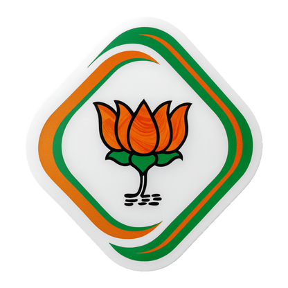 Smeeps BJP Lotus Sticker – 10.16 x 10.93 cm Waterproof Car & Bike Vinyl Decal | Durable & Wash-Proof Political Symbol Sticker