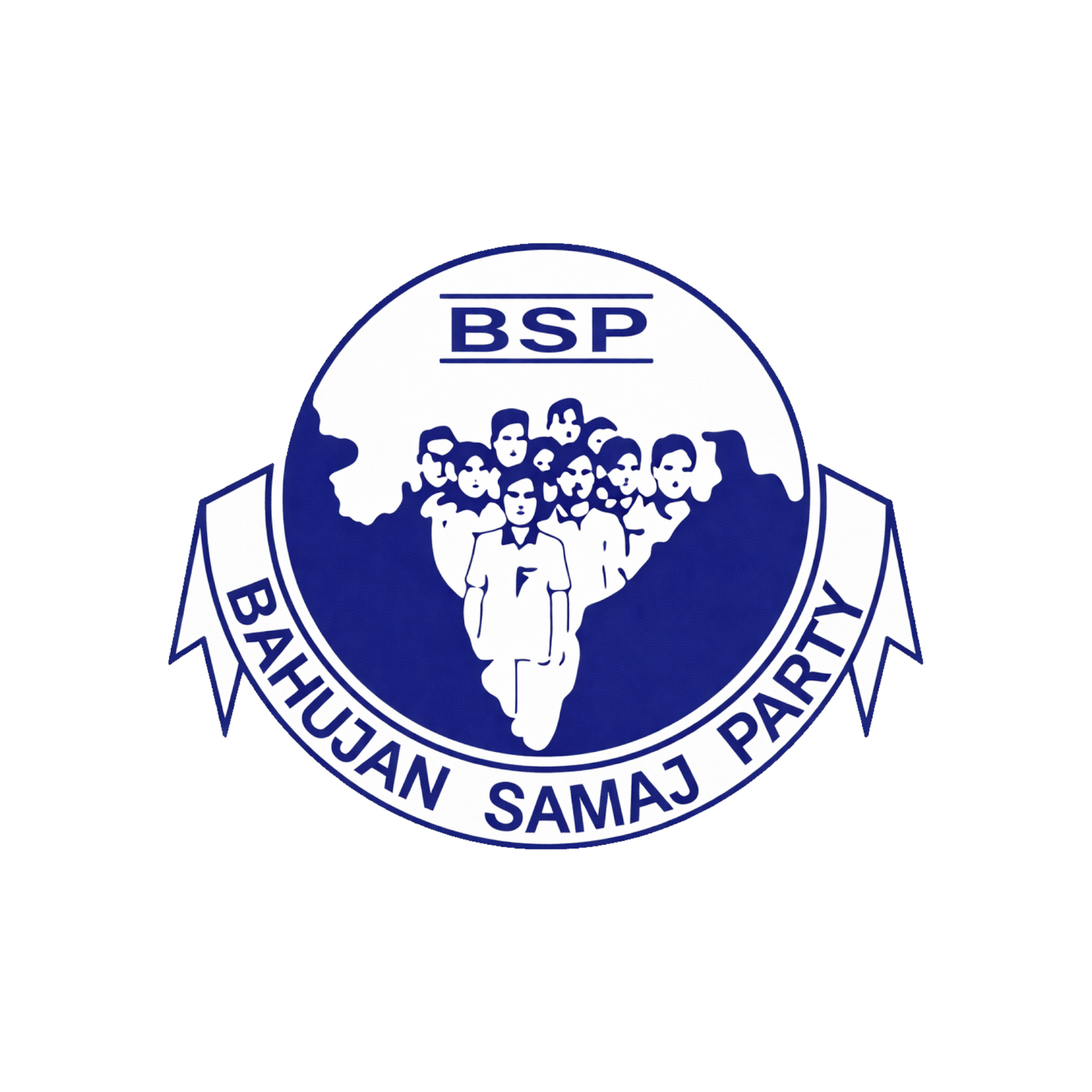 Smeeps BSP Party Logo Round Sticker – 10.16 cm (4 Inch) Car & Bike Vinyl Decal | Bahujan Samaj Party Political Sticker | Waterproof UV Resistant