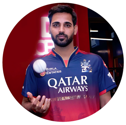 Smeeps Bhuvneshwar Kumar Sticker – 10.16 cm (4 Inch) India Swing Bowler Fan Vinyl Decal | Waterproof UV Resistant Round Sticker