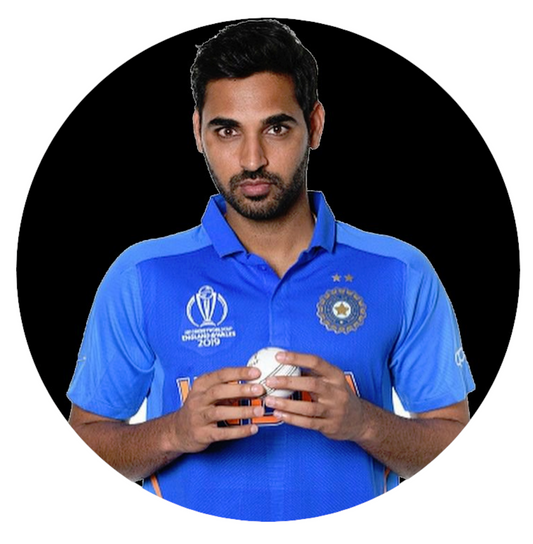 Smeeps Bhuvneshwar Kumar Sticker – 10.16 cm (4 Inch) India Cricket Fan Vinyl Decal | Waterproof UV Resistant Round Sticker