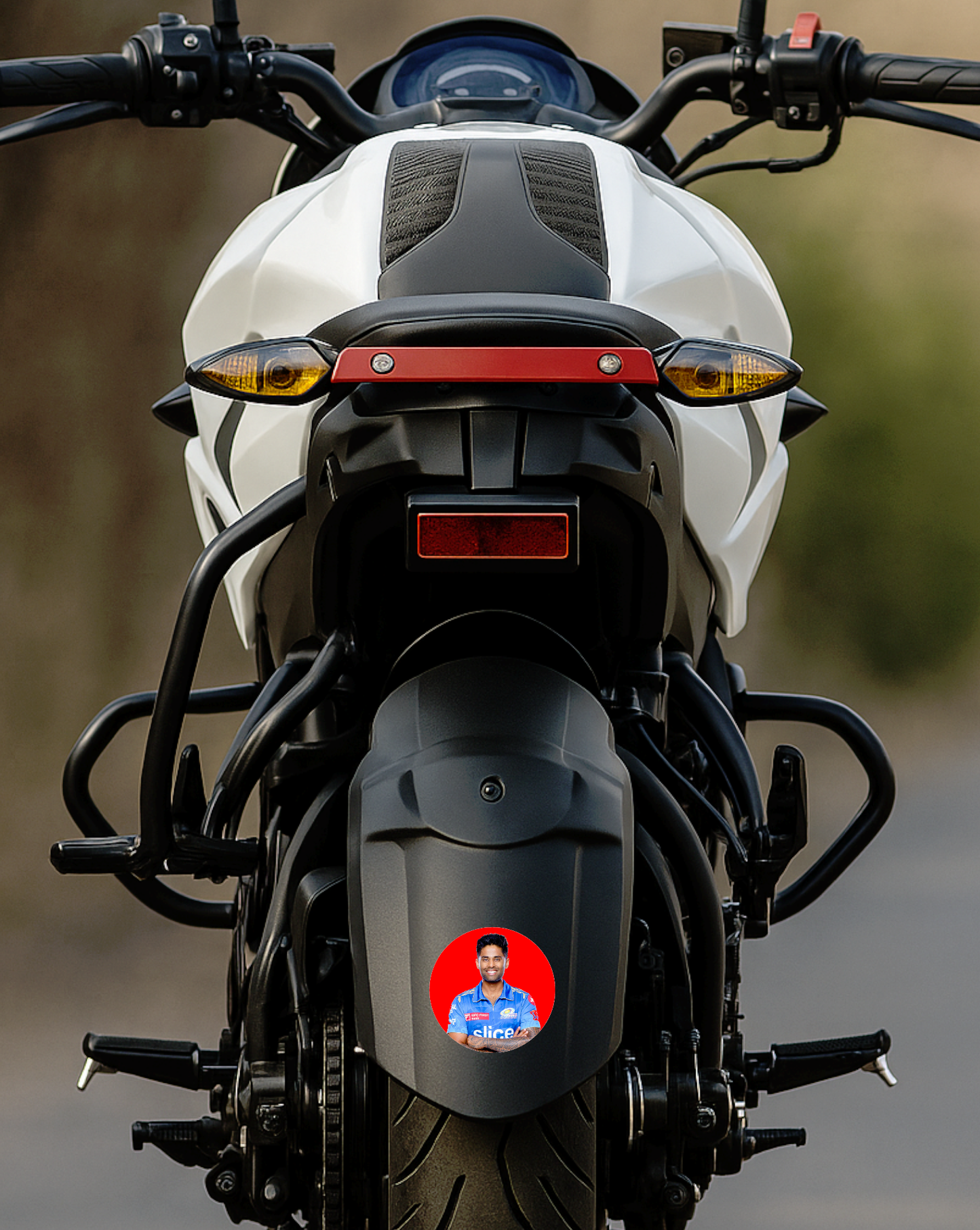 Smeeps Suryakumar Yadav Sticker – 10.16 cm (4 Inch) Indian Cricket Star Fan Vinyl Decal | Waterproof UV Resistant Round Car & Bike Sticker