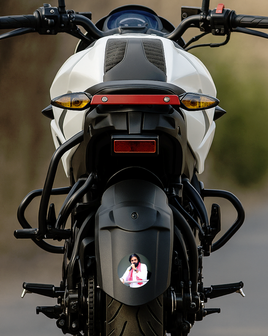Smeeps Pawan Kalyan Podium Speech Sticker – 10.16 cm (4 Inch) Round Political Vinyl Decal | Waterproof UV Resistant Car & Bike Sticker