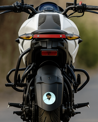 Smeeps Pawan Kalyan Humble Smile Pose Sticker – 10.16 cm (4 Inch) Round Political Vinyl Decal | Waterproof UV Resistant Car & Bike Sticker