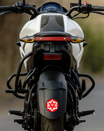Smeeps Janasena Party Logo Sticker – 10.16 cm (4 Inch) Round Political Vinyl Decal | Waterproof UV Resistant Car & Bike Sticker