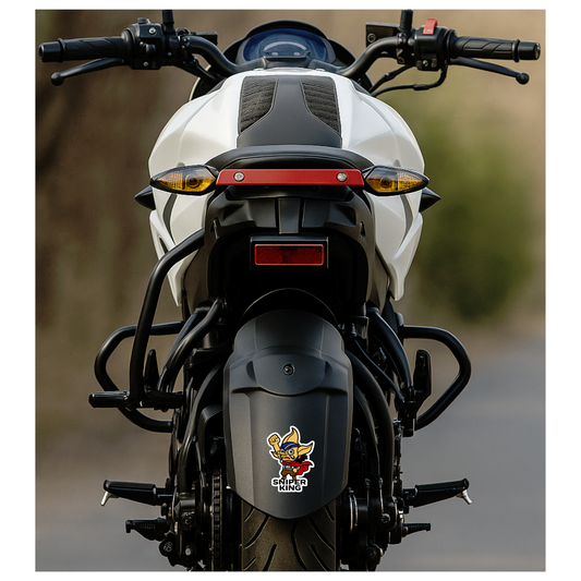 Smeeps Sniper King Sticker – 10.42 x 7.62 cm Car & Bike Vinyl Decal | One Piece Usopp Superhero Mask Design | Waterproof & UV Resistant
