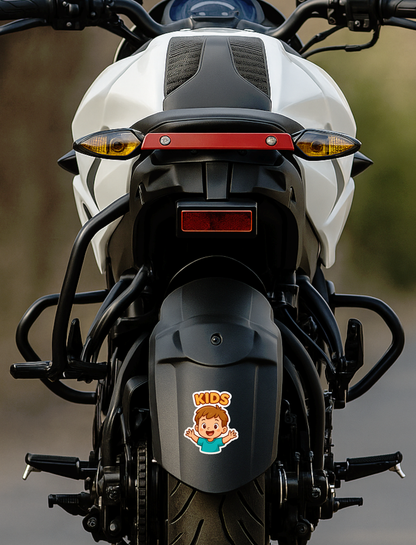 Smeeps Kids Cartoon Sticker – Cute Boy Illustration | 10.42 x 8.89 cm Vinyl Label | Waterproof & Durable Kids Room, Notebook & Toy Decor Sticker