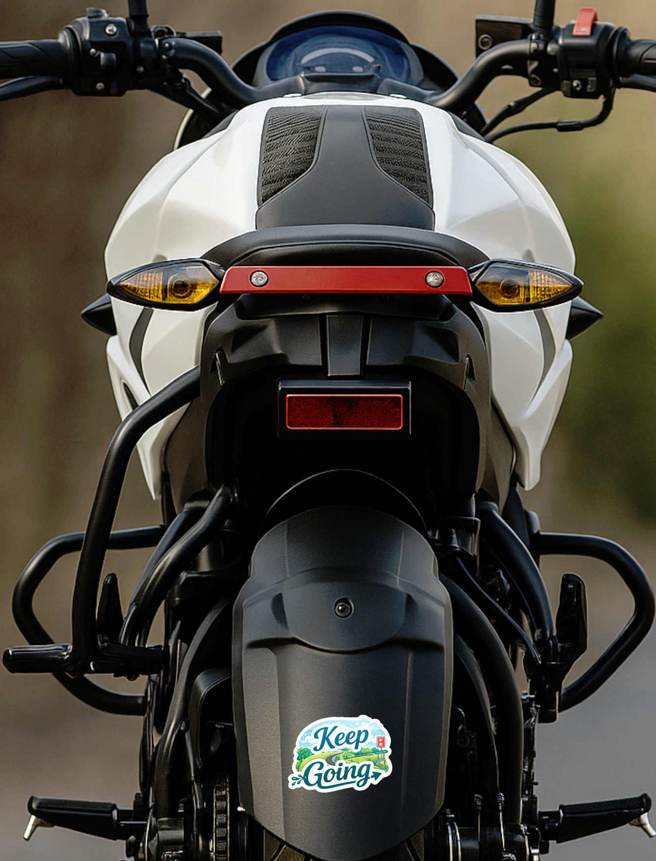 Smeeps Keep Going Sticker – 10.16 × 7.62 cm (4 × 3 Inch) Motivational Quote Vinyl Sticker | Waterproof UV Resistant Wash Proof Durable