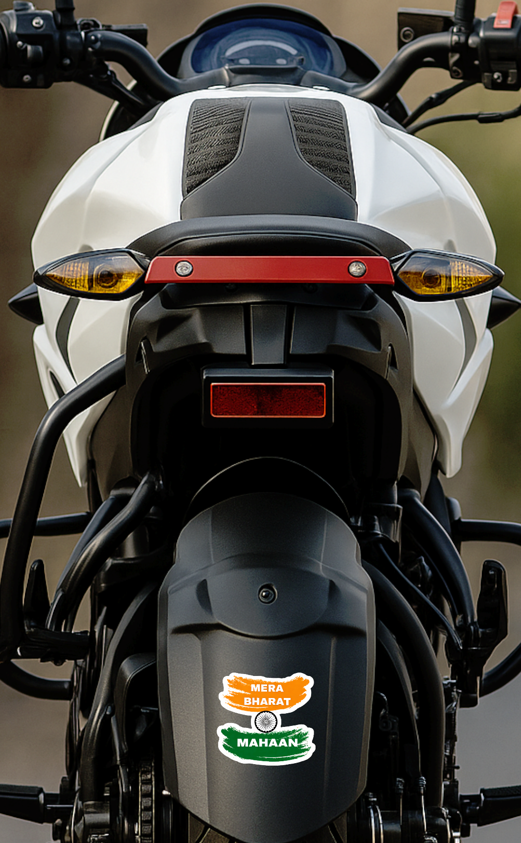 Smeeps Mera Bharat Mahaan Vinyl Sticker – 11.43 × 11.43 cm (4.5 × 4.5 Inch) Waterproof Patriotic India Decal | Tricolor Indian Pride Sticker for Car, Bike, Laptop & Helmet | Pack of 1