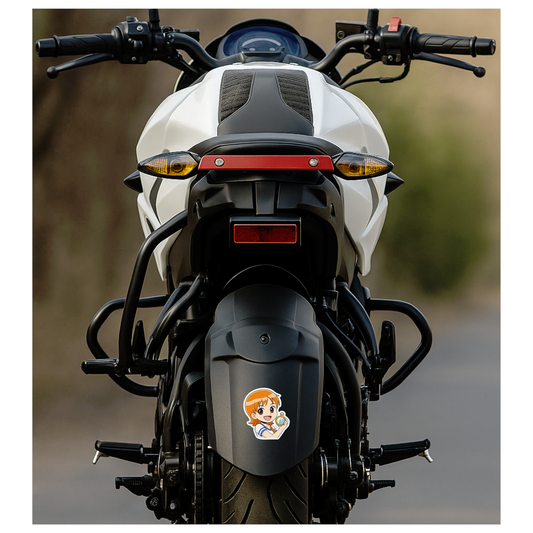 Smeeps Nami Chibi Sticker – 10.16 x 8.89 cm Car & Bike Vinyl Decal | Cute Anime Compass Design | Waterproof & UV-Resistant