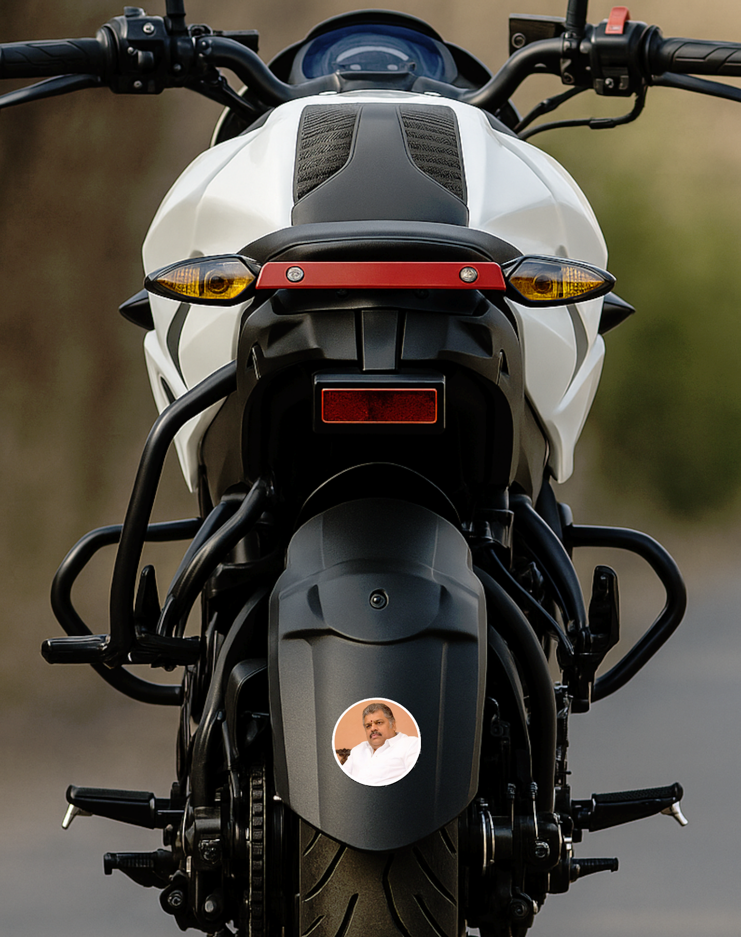 Smeeps G.K. Vasan Portrait Round Sticker – 10.16 cm (4 Inch) Car & Bike Vinyl Decal | Waterproof UV Resistant Political Sticker