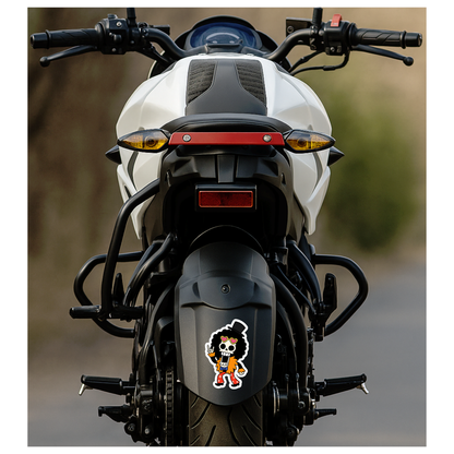 Smeeps Brook Skeleton Sticker – 11.94 x 7.62 cm Car & Bike Vinyl Decal | One Piece Anime Design | Waterproof & UV-Resistant
