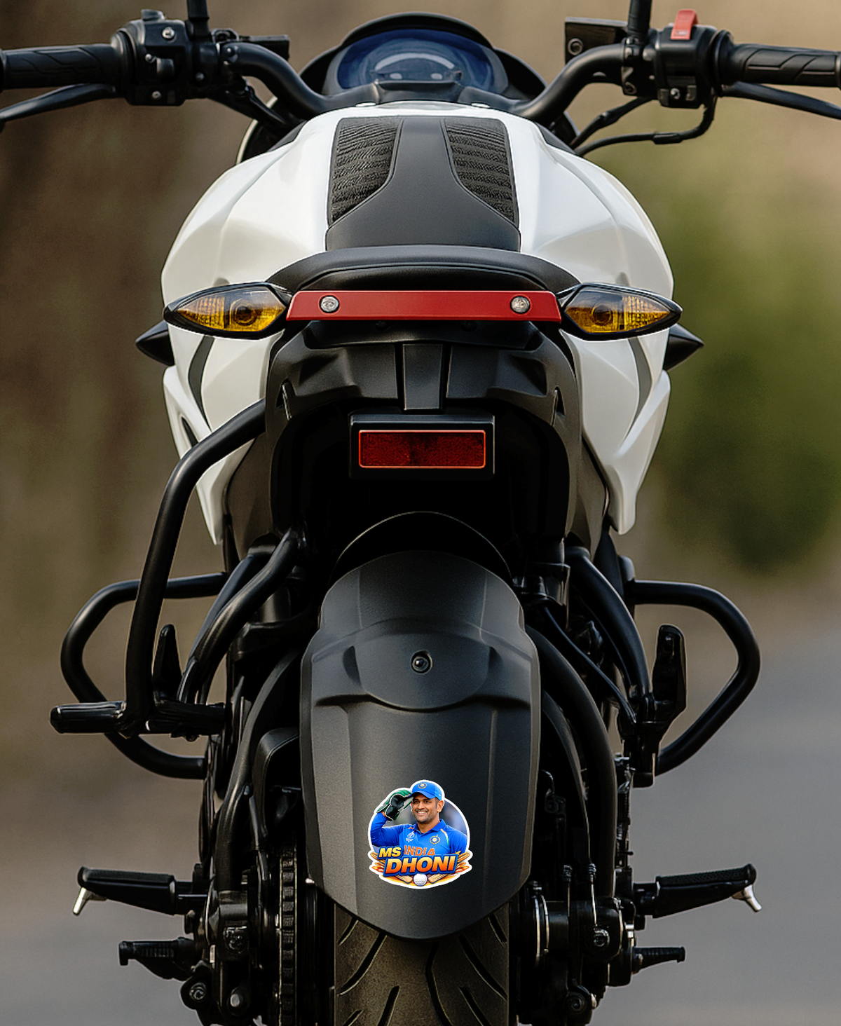 Smeeps MS Dhoni Salute Sticker – 10.16 cm (4 Inch) Die-Cut Car & Bike Vinyl Decal | Team India Legend Design | Waterproof UV Resistant