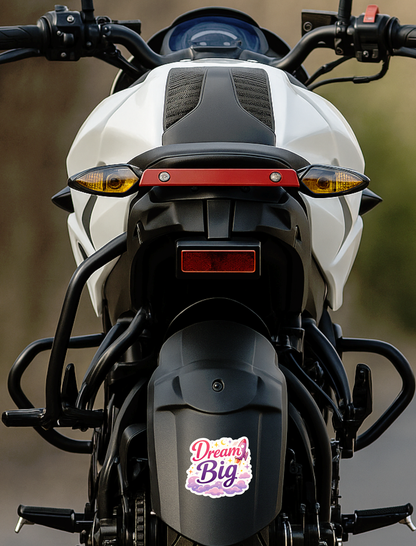Smeeps Dream Big Sticker – 10.16 × 9.15 cm (4 × 3.6 Inch) Motivational Quote Vinyl Sticker | Waterproof UV Resistant Wash Proof Durable