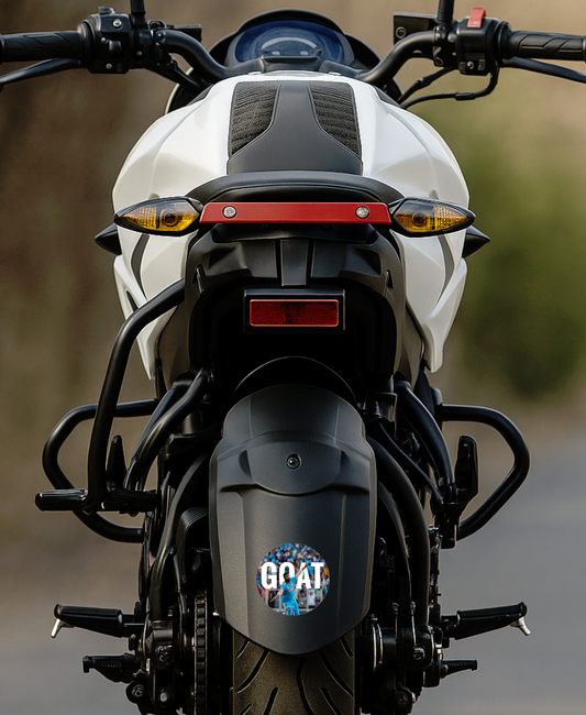 Smeeps Jasprit Bumrah GOAT Sticker – 10.16 × 10.16 cm (4 × 4 Inch) Round Car & Bike Vinyl Decal | Indian Cricket Fast Bowler Design | Waterproof UV Resistant