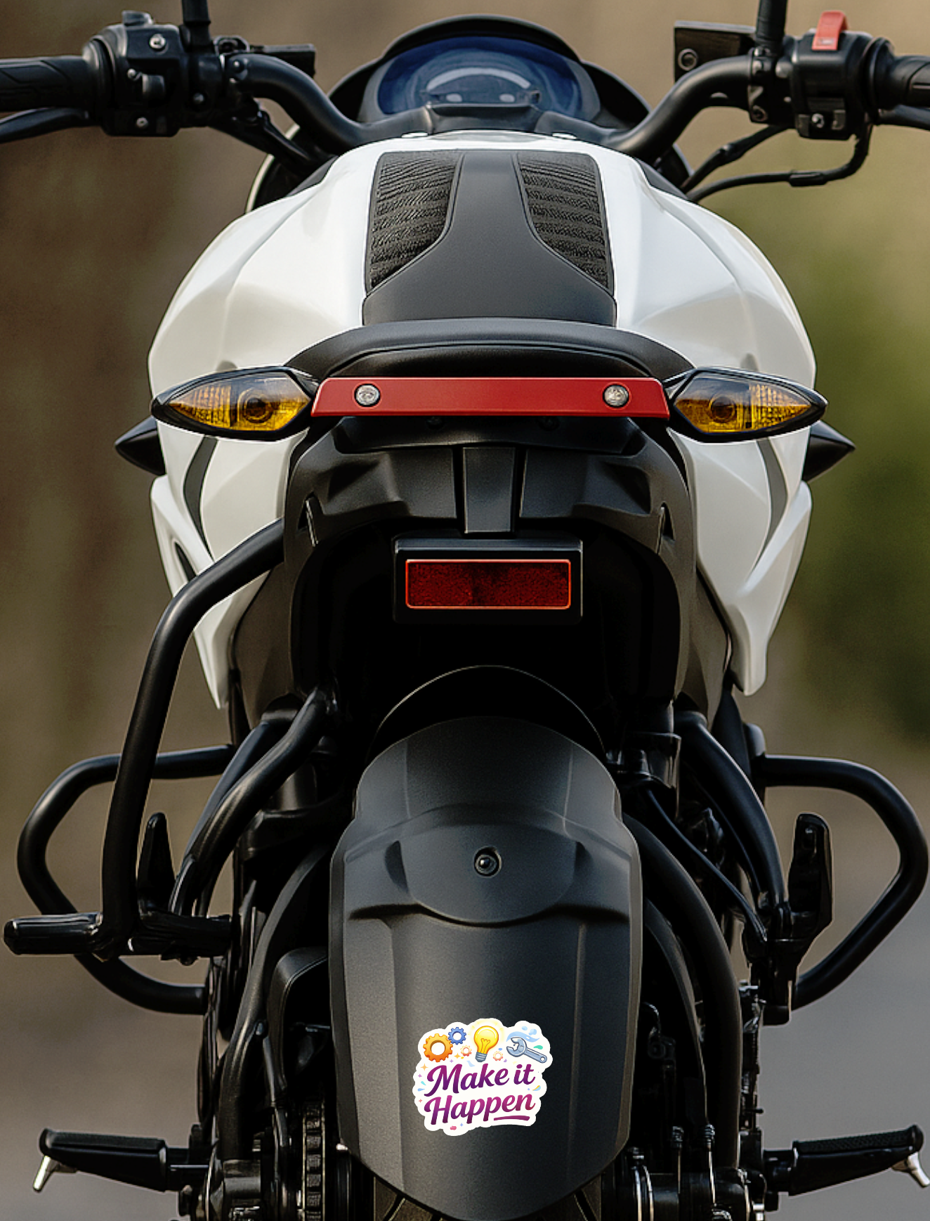 Smeeps Make It Happen Sticker – 10.16 × 8.13 cm (4 × 3.2 Inch) Motivational Quote Vinyl Sticker | Waterproof UV Resistant Wash Proof Durable