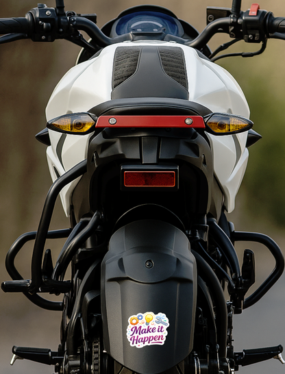 Smeeps Make It Happen Sticker – 10.16 × 8.13 cm (4 × 3.2 Inch) Motivational Quote Vinyl Sticker | Waterproof UV Resistant Wash Proof Durable