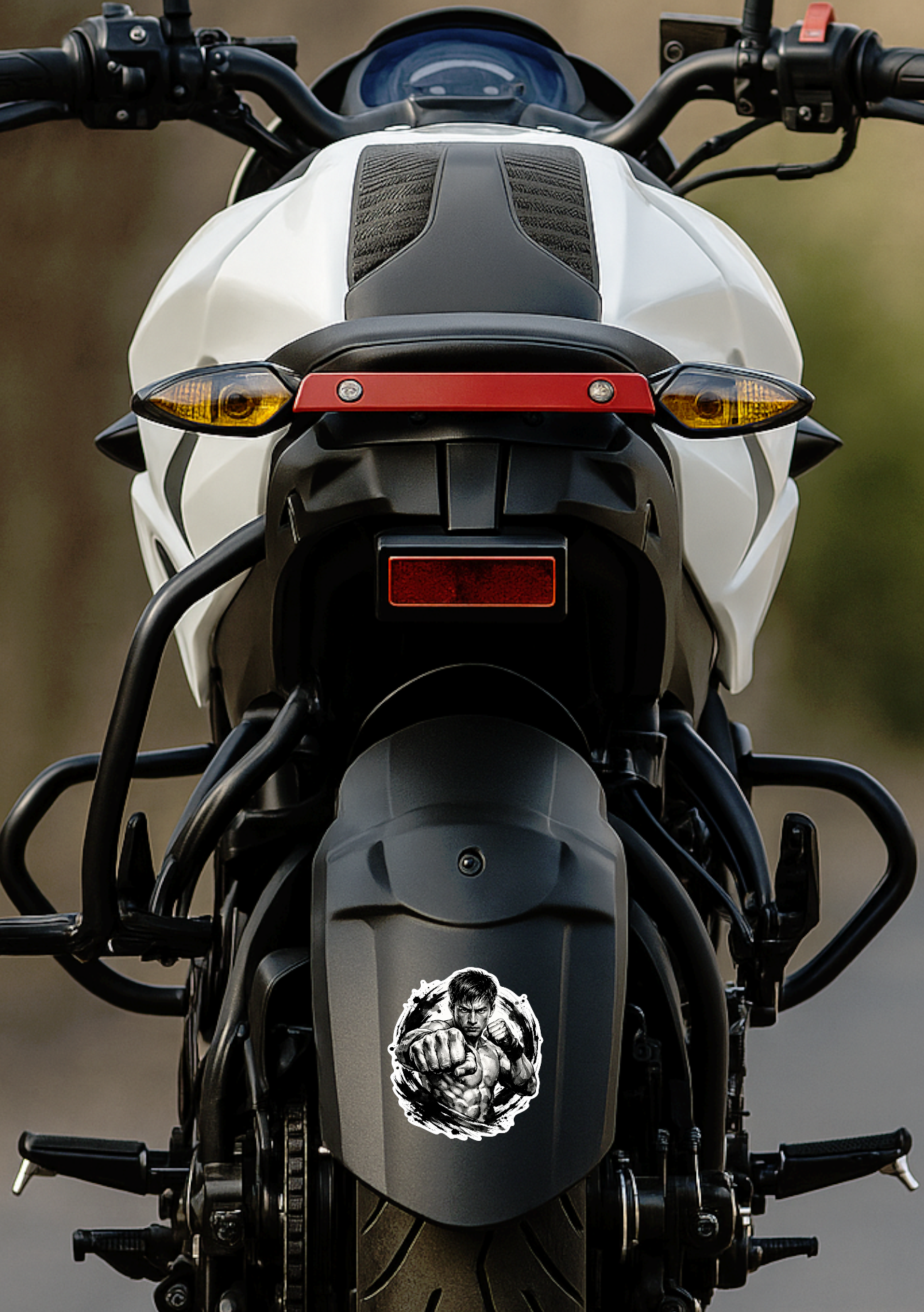 Smeeps Fighter Punch Vinyl Sticker – 10.16 × 8.89 cm (4 × 3.5 Inch) Waterproof Martial Arts Car Sticker | Gym & Motivation Decal | UV Resistant | Pack of 1