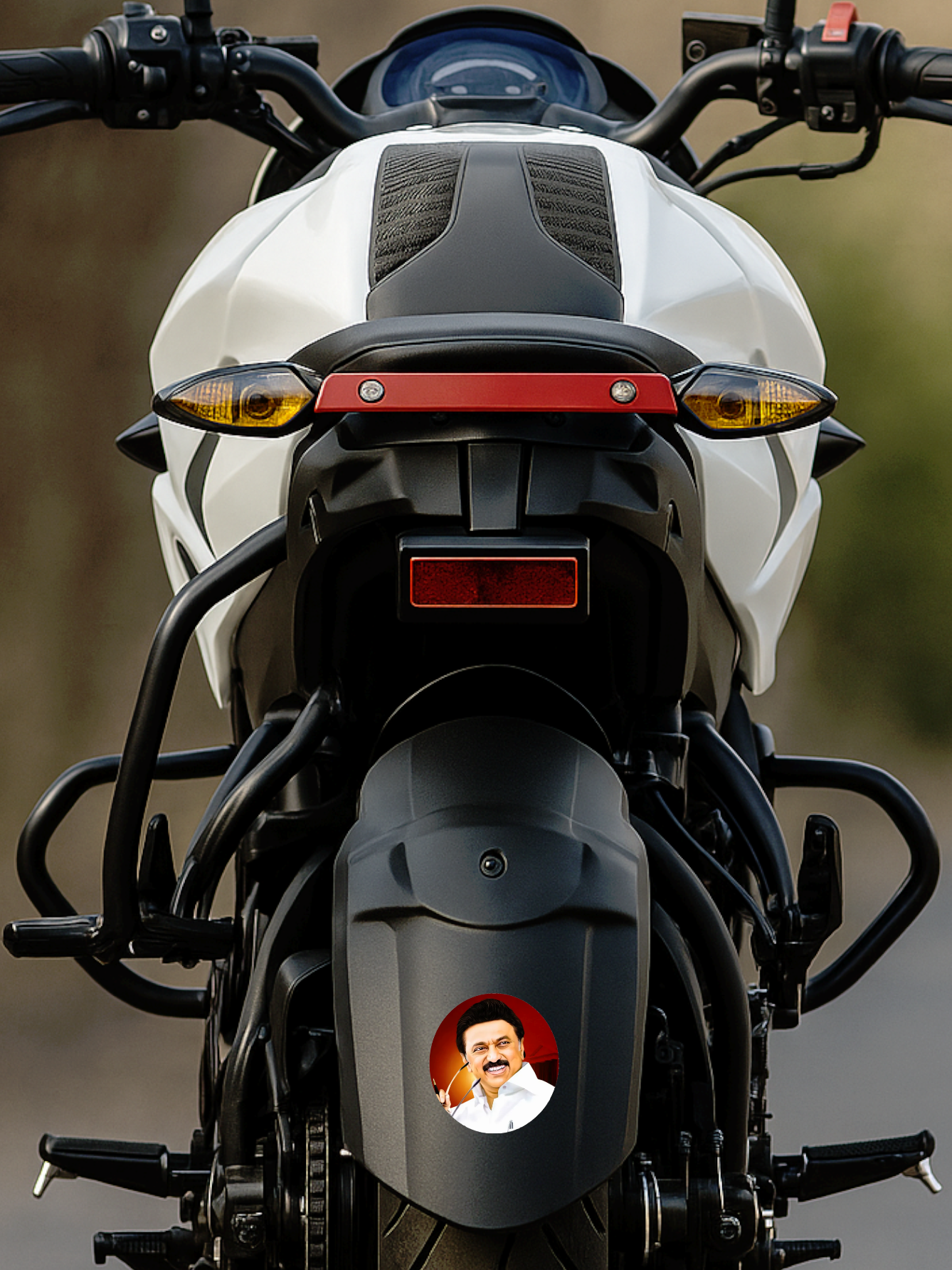 Smeeps M.K. Stalin Sticker – Tamil Nadu CM Portrait Decal | 10.16 cm Premium Vinyl | Waterproof & UV Resistant Political Car/Bike Sticker